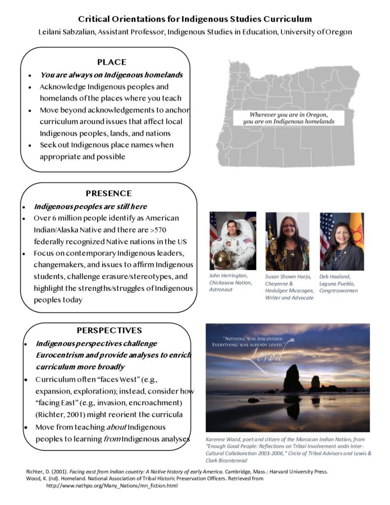 Critical Orientations for Indigenous Studies Curriculum