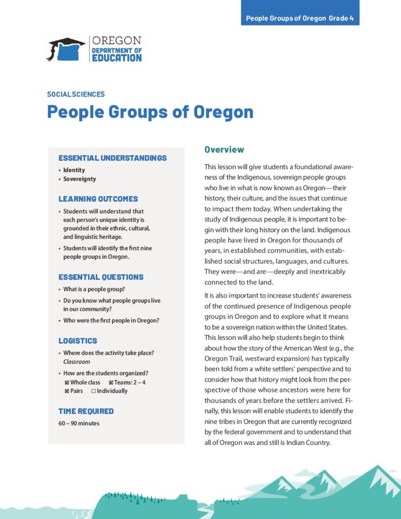 People Groups of Oregon