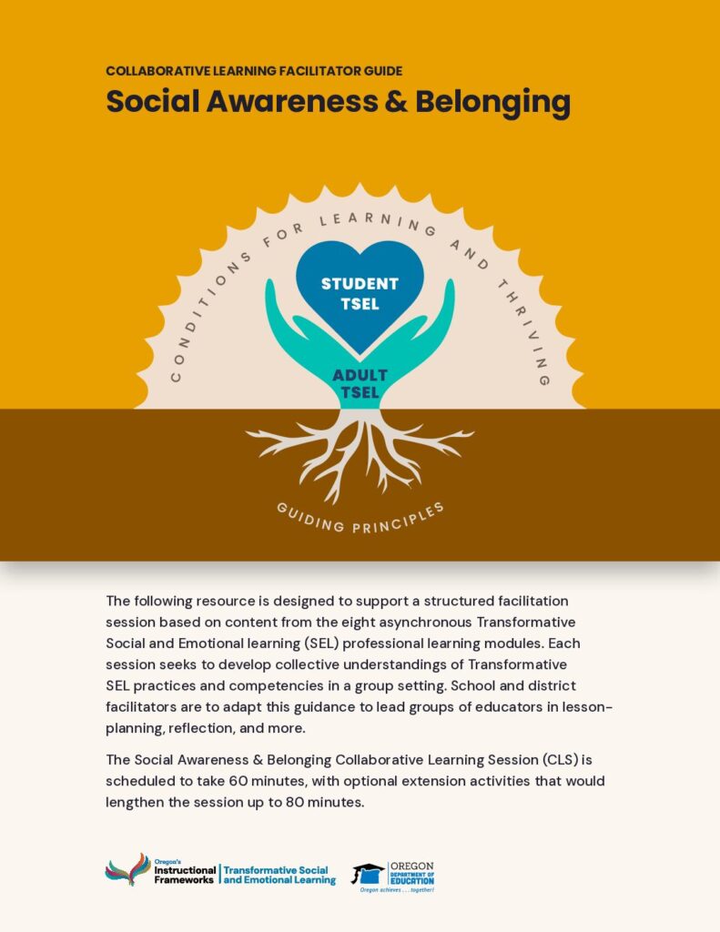 Collaborative Learning Facilitator Guide: Social Awareness & Belonging