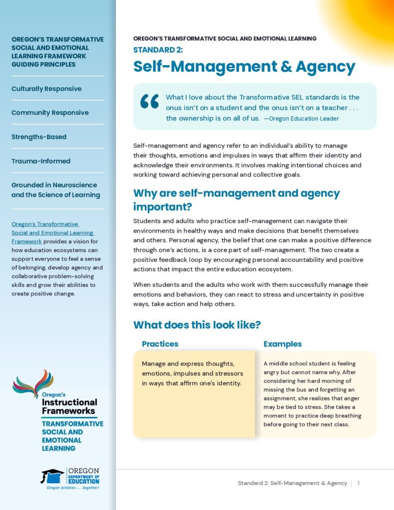 Spotlight: Self-Management & Agency