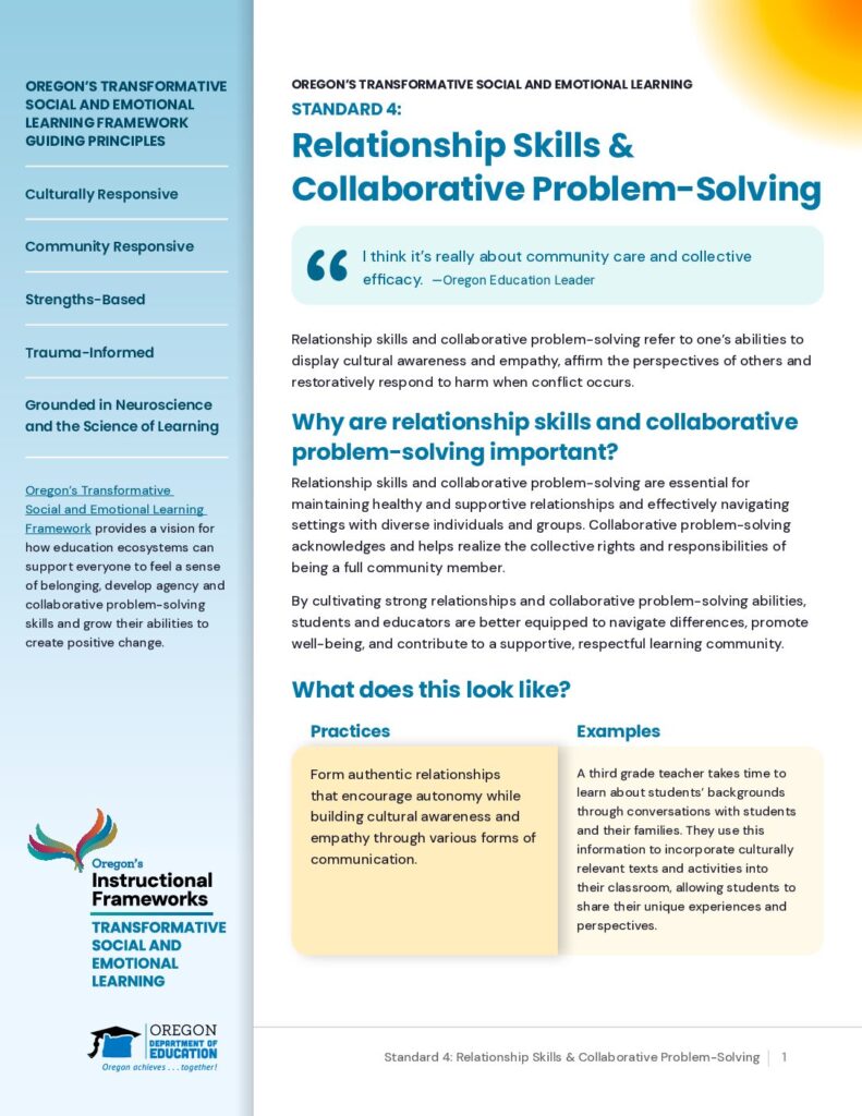 Spotlight: Relationship Skills & Collaborative Problem-Solving