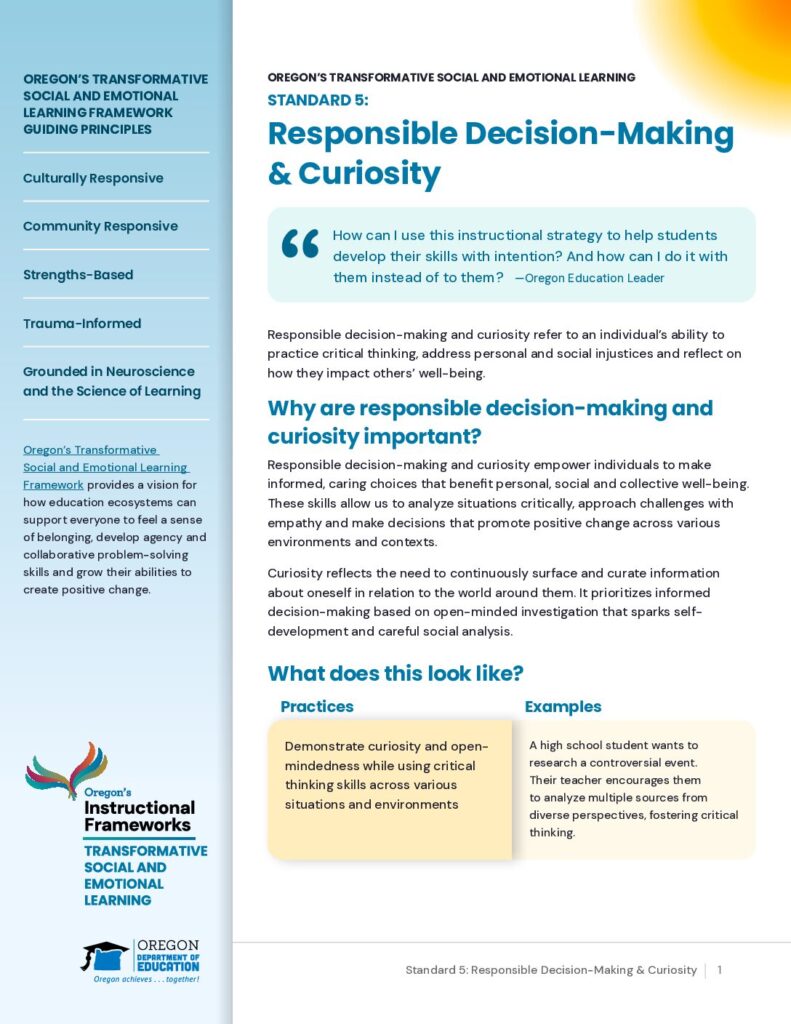 Spotlight: Responsible Decision-Making & Curiosity