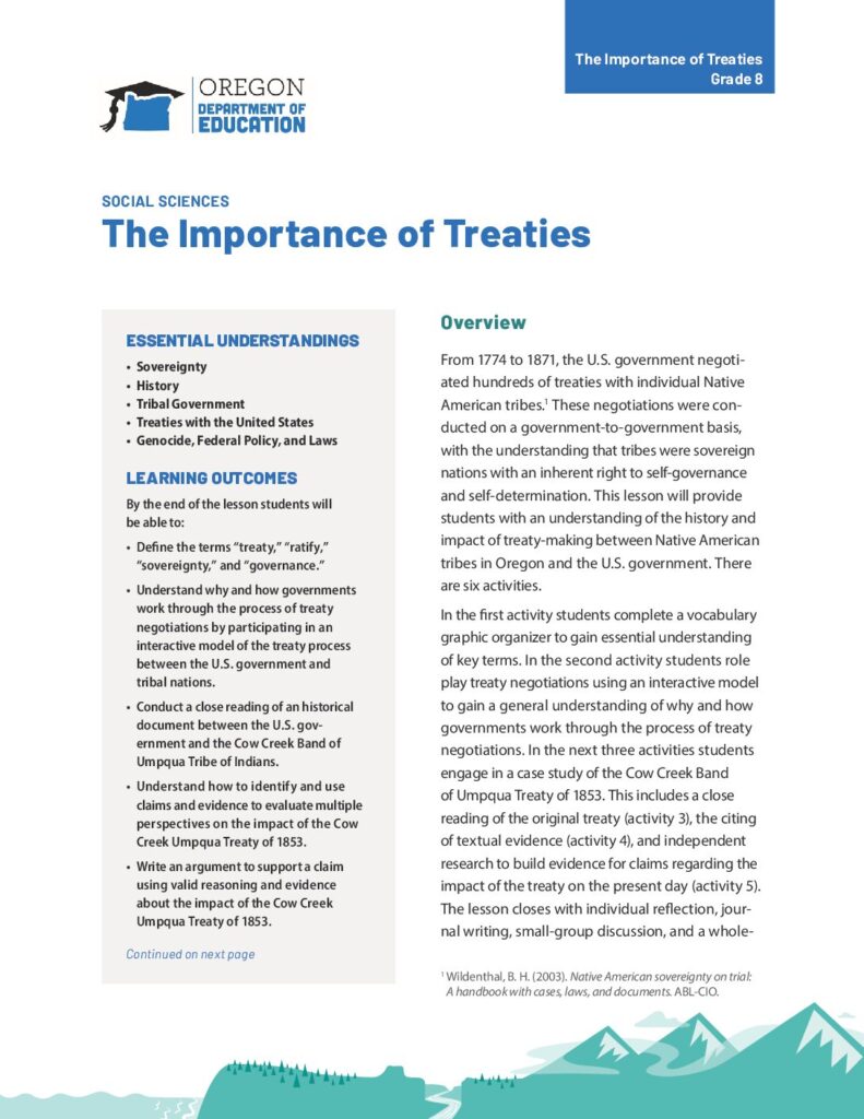 The Importance of Treaties